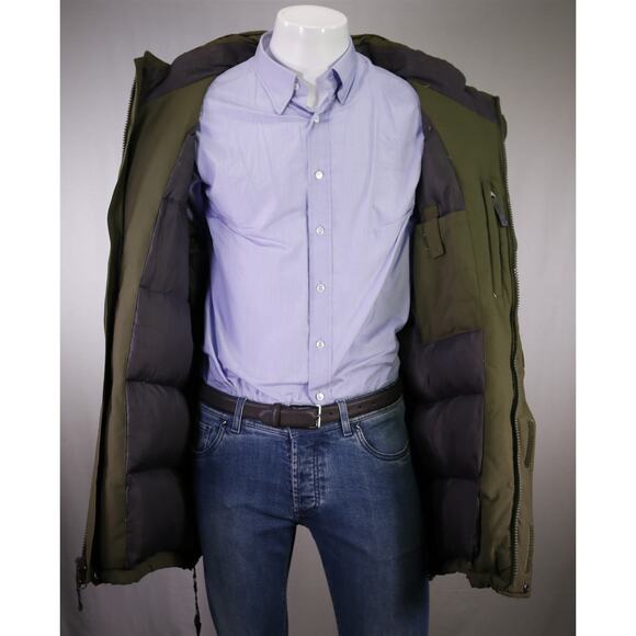 North Face Men's Green Parka Down Puffer Jacket Hyvent Hooded XL - Picture 7 of 9